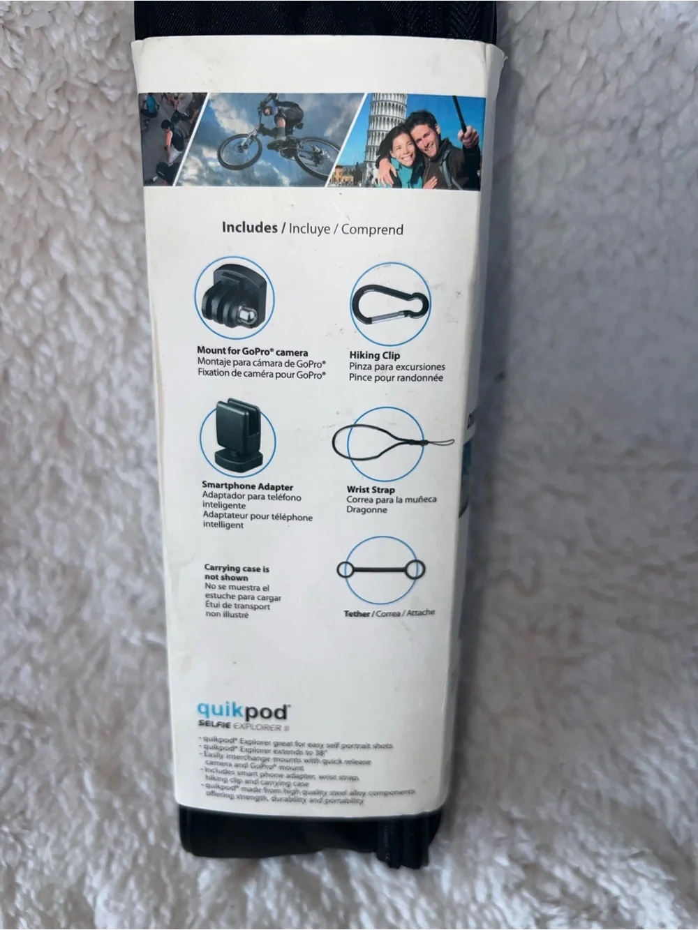 quikpod Selfie Explorer II - Black/Silver Selfie Stick
